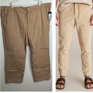 Original Use Big & Tall Jogger Pant Men's 4XL Drawstring Brown Taupe